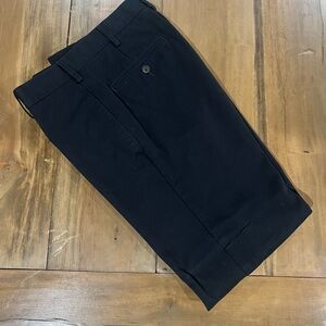 Lands’ End Men’s Tailored Fit Flat Front Chinos, Size 30x32, Black